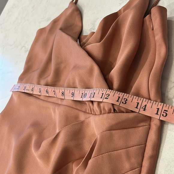 BHLDN Anthropologie Freya Satin Charmeuse Dress Gown Rose Champagne Size 6 NWT - Picture 13 of 16